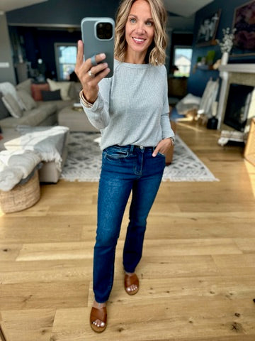 The Georgia High-Rise Ankle Mini Bootcut Denim-Loveret-Anna Kaytes Boutique, Women's Fashion Boutique in Grinnell, Iowa