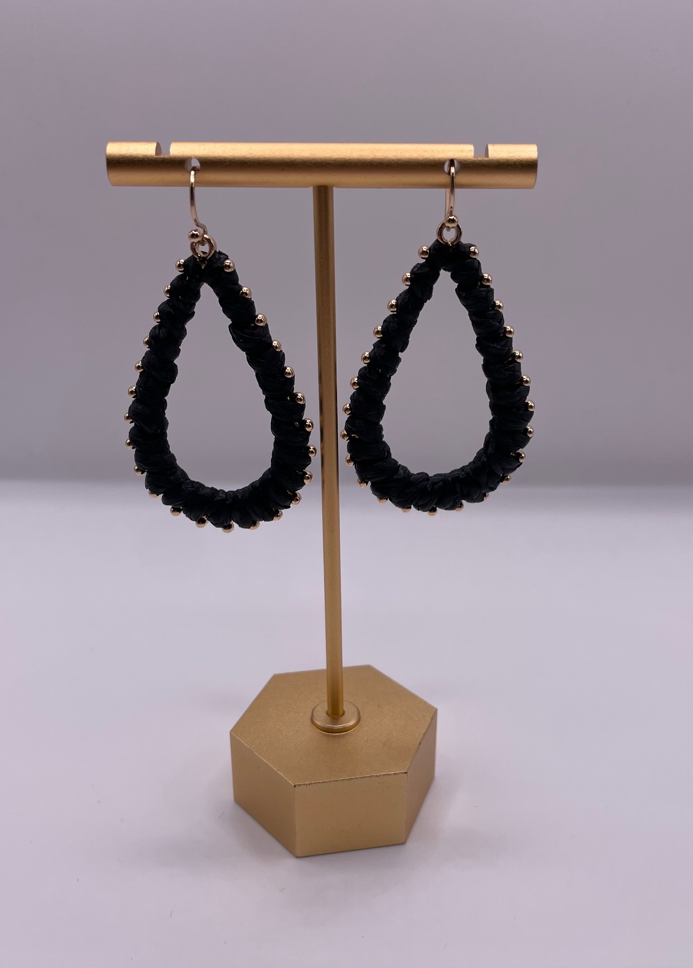 Black Teardrop Earrings-Earrings-Anna Kaytes Boutique-Anna Kaytes Boutique, Women's Fashion Boutique in Grinnell, Iowa
