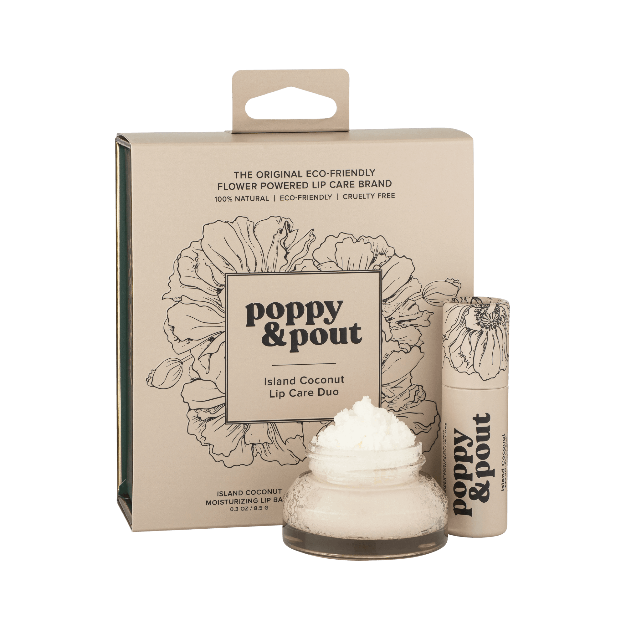 Lip Care Duo, Island Coconut-Hair Accessories-Poppy & Pout-Anna Kaytes Boutique, Women's Fashion Boutique in Grinnell, Iowa