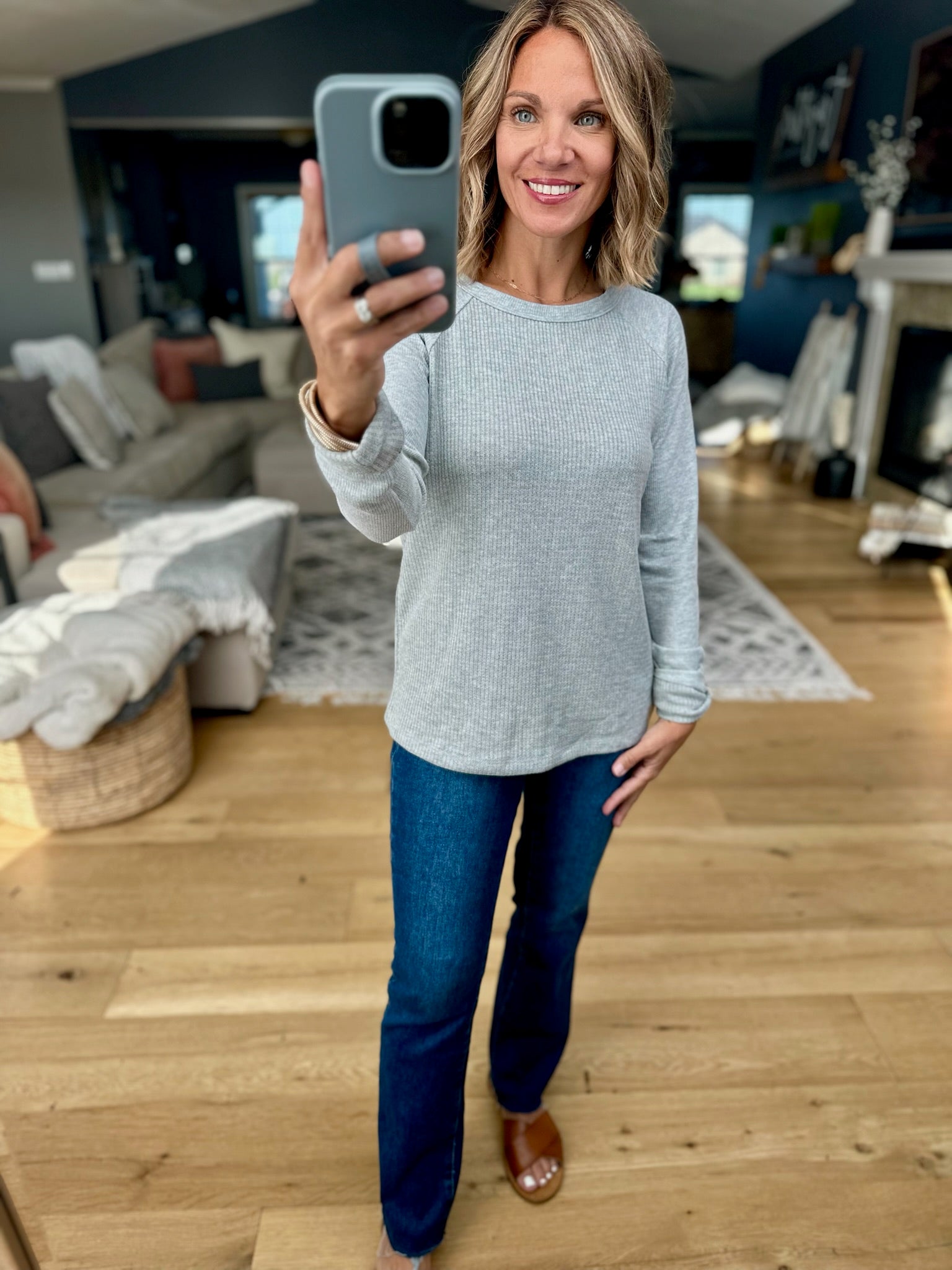 Cutting It Close Ribbed Long Sleeve Top-Staccato-Anna Kaytes Boutique, Women's Fashion Boutique in Grinnell, Iowa