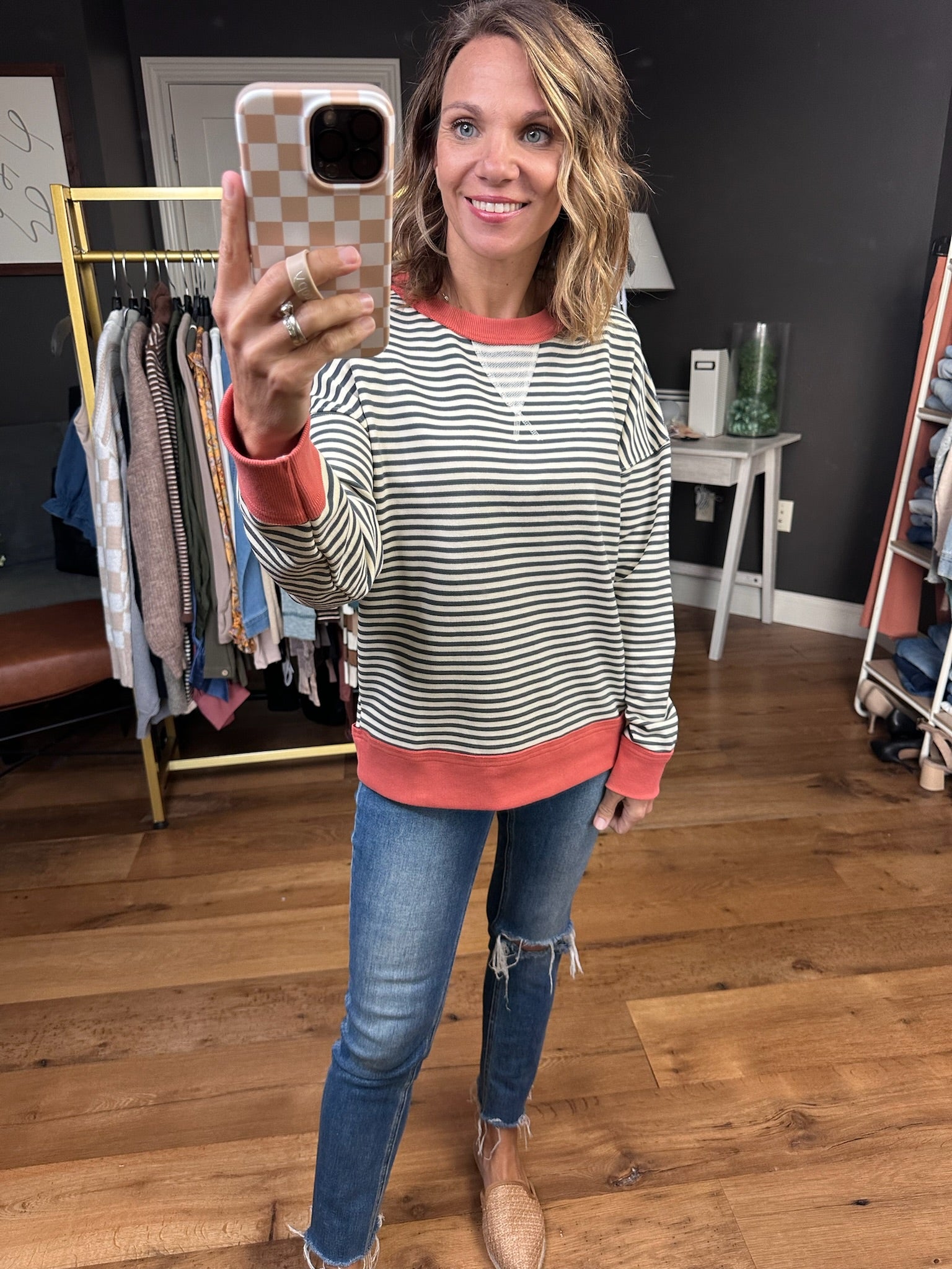 All Day Comfort Striped Crew - Multiple Options-Staccato-Anna Kaytes Boutique, Women's Fashion Boutique in Grinnell, Iowa