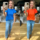 Right Back Here Flutter-Sleeve Top - Multiple Options-THML-Anna Kaytes Boutique, Women's Fashion Boutique in Grinnell, Iowa