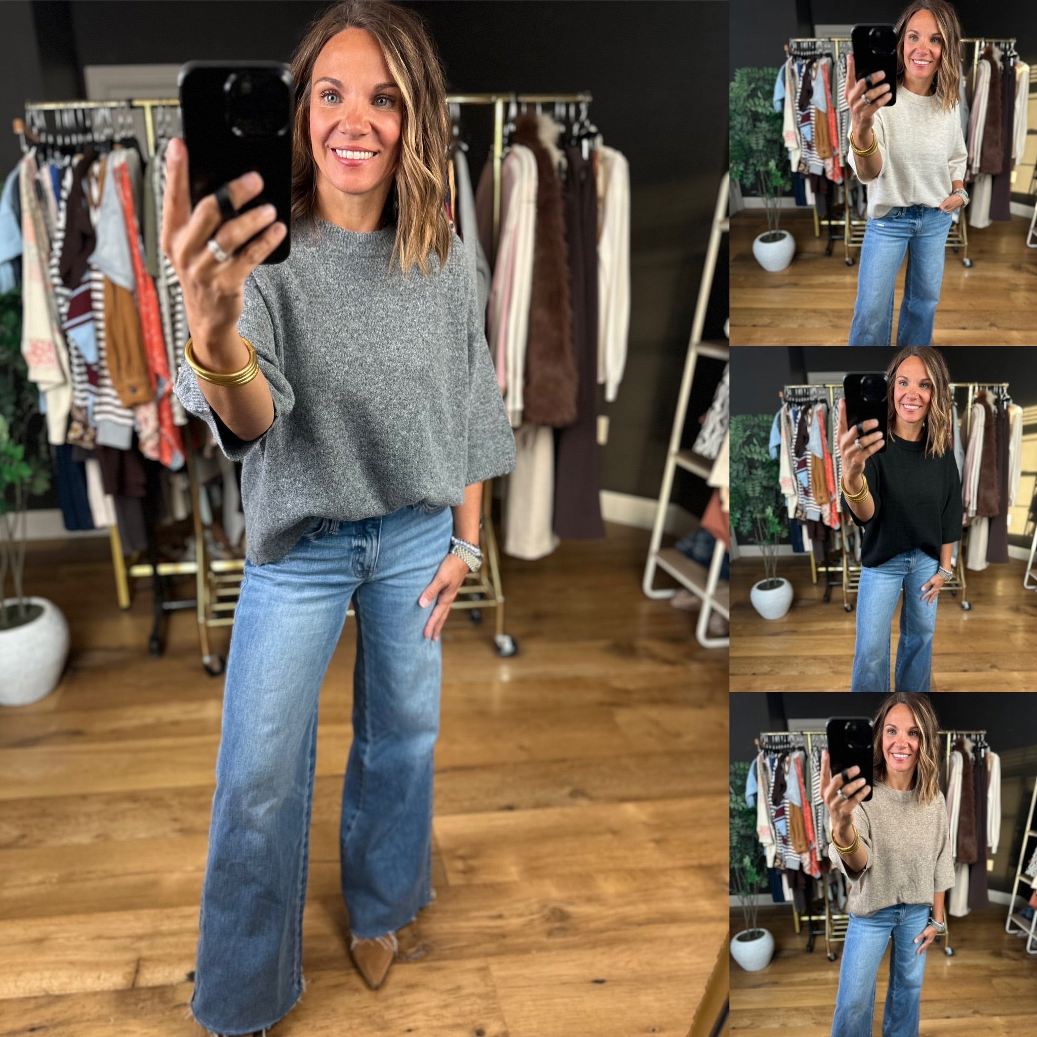 This Time Boxy Knit Sweater-Sweaters-Blu Pepper-Anna Kaytes Boutique, Women's Fashion Boutique in Grinnell, Iowa