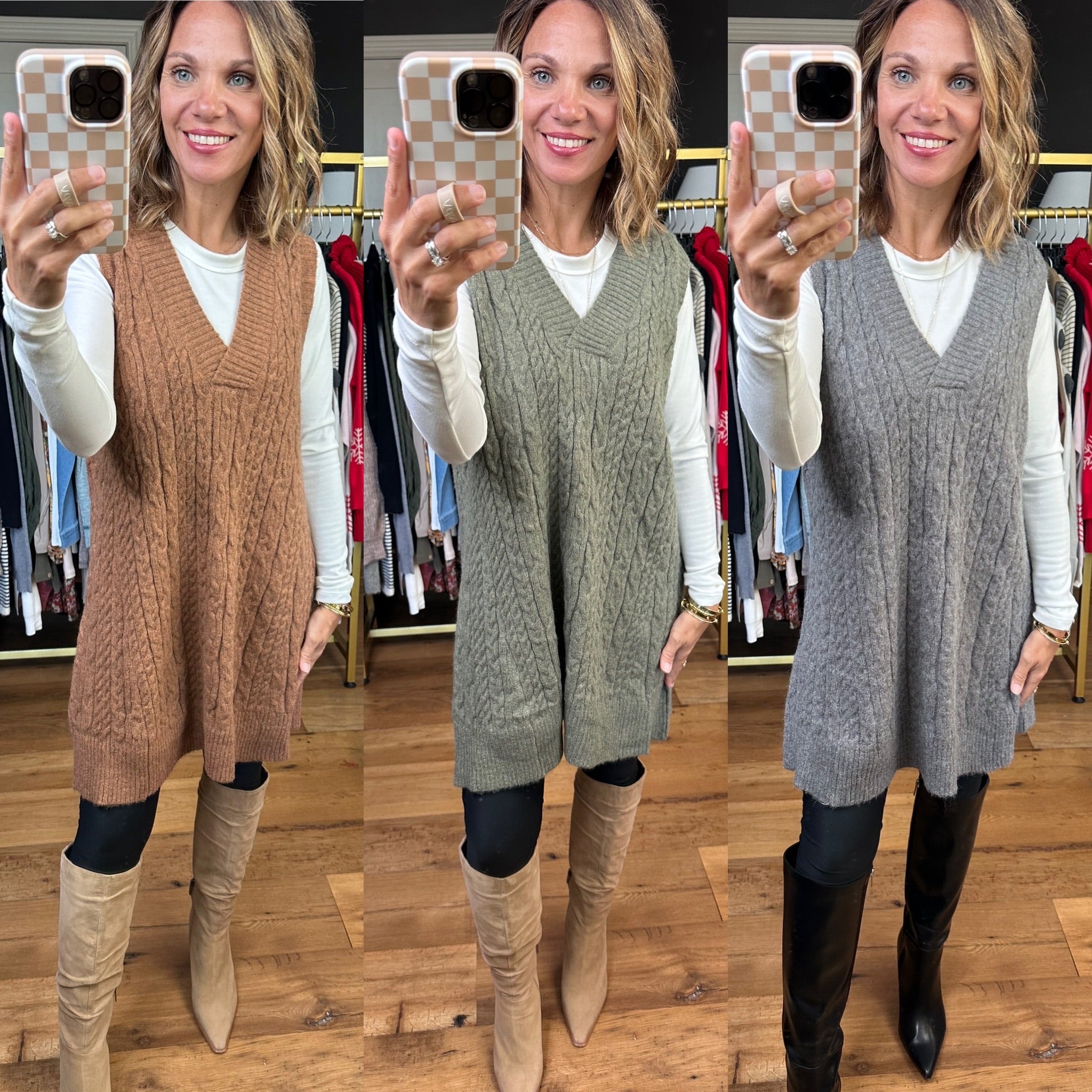 Make My Way Cable-Knit Tunic Sweater - Multiple Options-Be Cool-Anna Kaytes Boutique, Women's Fashion Boutique in Grinnell, Iowa