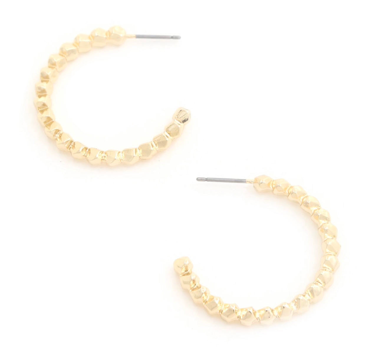 Lisha Textured Hoop Earrings- Multiple Options