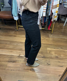 The Audrey High-Rise Ankle Straight Denim - Black-Jeans-Vervet T5895-Anna Kaytes Boutique, Women's Fashion Boutique in Grinnell, Iowa