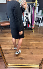 As Of Now Tie-Waist Dress - Black-Staccato-Anna Kaytes Boutique, Women's Fashion Boutique in Grinnell, Iowa