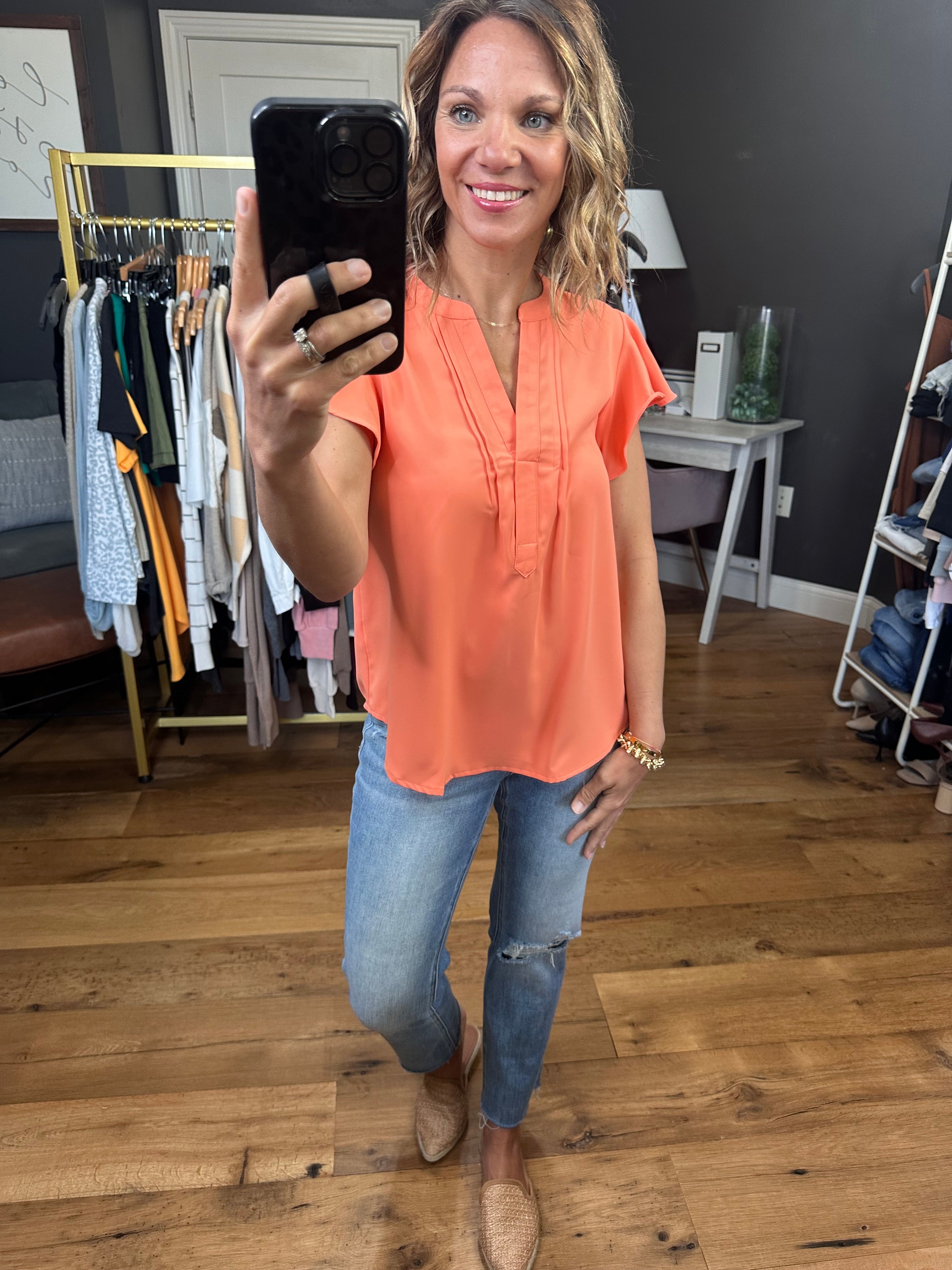 Good Side Flutter Sleeve Top - Multiple Options-Short Sleeves-Anna Kaytes Boutique-Anna Kaytes Boutique, Women's Fashion Boutique in Grinnell, Iowa