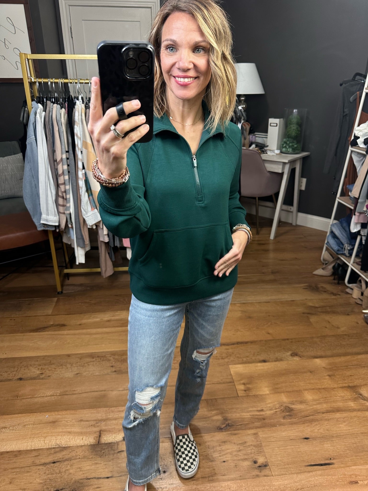 Other Than That Pocket Zip Pullover - Multiple Options-Sweaters-Thread & Supply J1620mskts-Anna Kaytes Boutique, Women's Fashion Boutique in Grinnell, Iowa