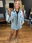 The Emma Denim Shacket-Jackets-Wishlist-Anna Kaytes Boutique, Women's Fashion Boutique in Grinnell, Iowa