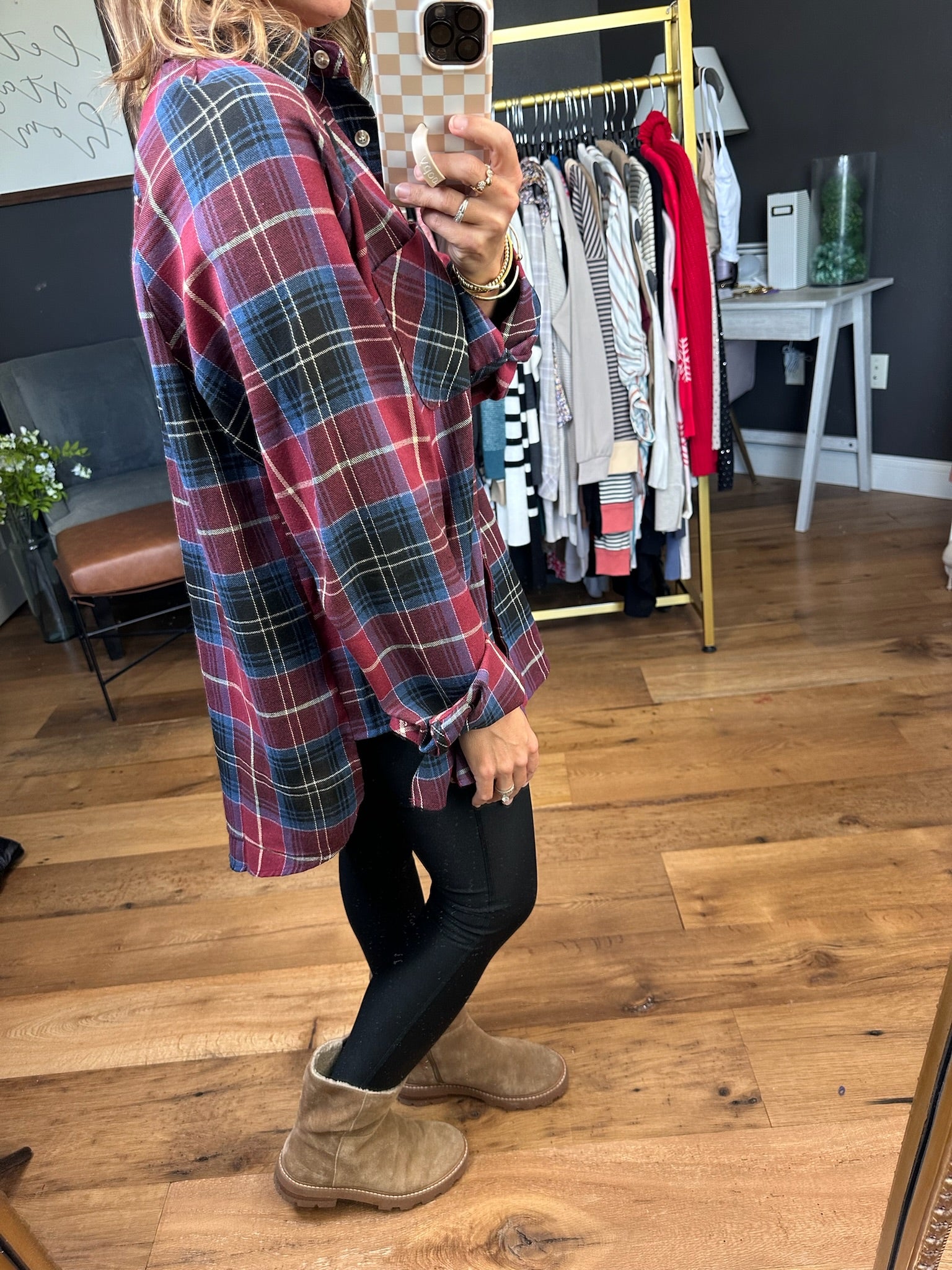 Happy As Fall Plaid Button-Down Top - Multiple Options-Aemi & Co-Anna Kaytes Boutique, Women's Fashion Boutique in Grinnell, Iowa