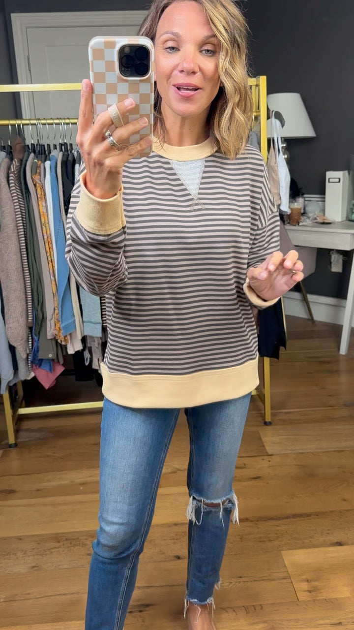 All Day Comfort Striped Crew - Multiple Options-Staccato-Anna Kaytes Boutique, Women's Fashion Boutique in Grinnell, Iowa