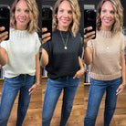 Honest Opinion Mock-Neck Knit Top - Multiple Options-Bibi-Anna Kaytes Boutique, Women's Fashion Boutique in Grinnell, Iowa