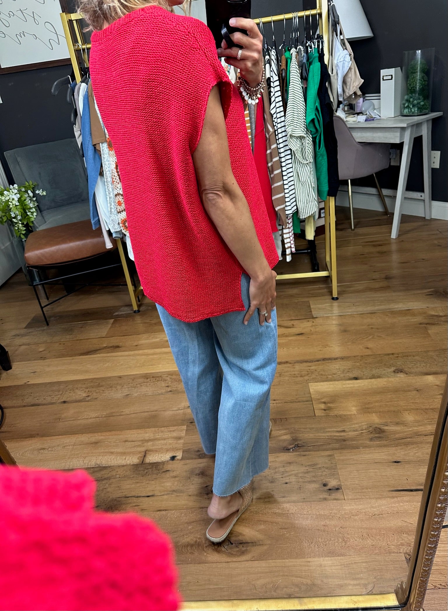 Love & Freedom Knit Top - Cherry-Short Sleeves-Wishlist-Anna Kaytes Boutique, Women's Fashion Boutique in Grinnell, Iowa