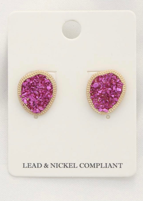 Hailee Beaded Oval Metal Earring- Multiple Options-Earrings-Joia ELE-2280-Anna Kaytes Boutique, Women's Fashion Boutique in Grinnell, Iowa