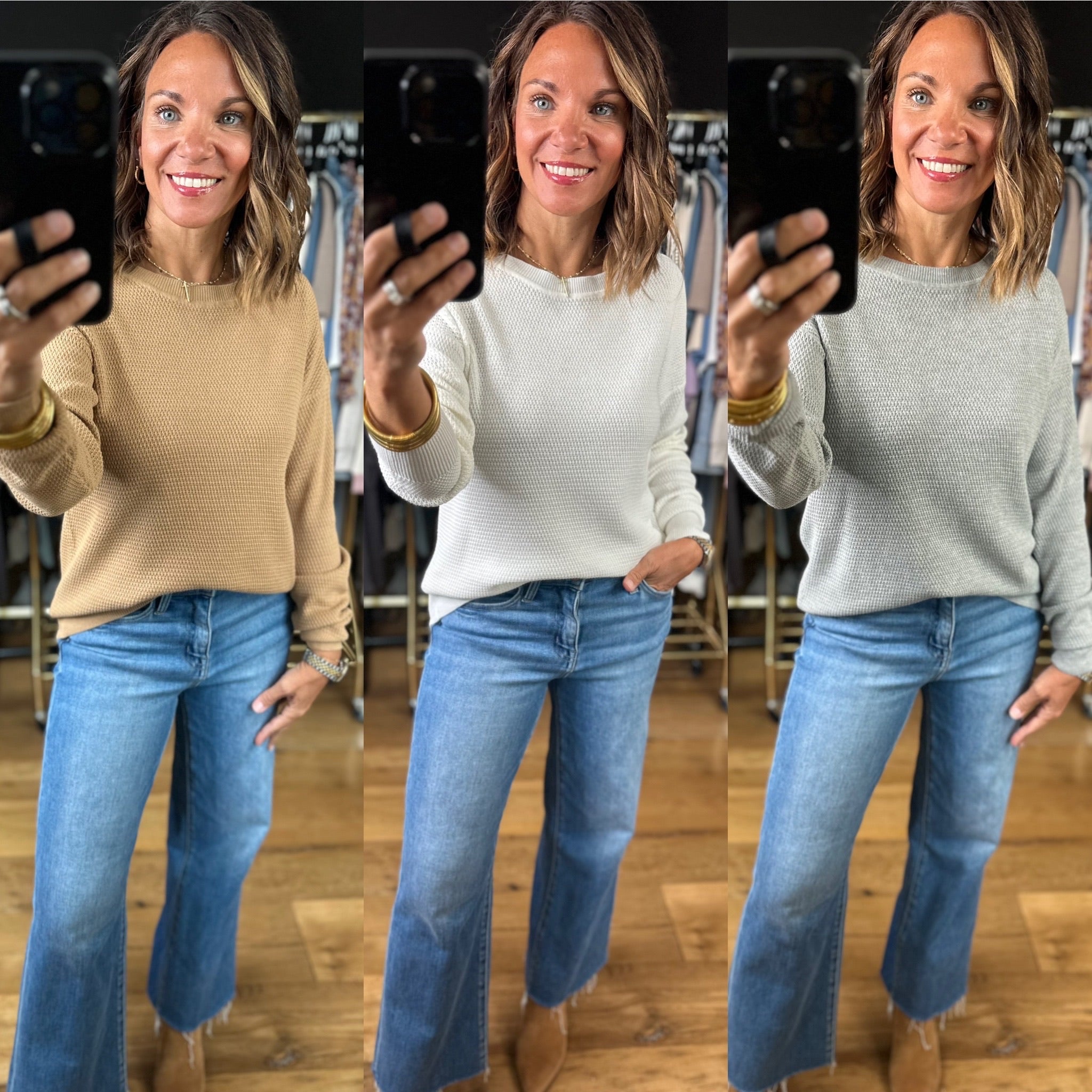 Catching Feelings Knit Top-Long Sleeves-Be Cool-Anna Kaytes Boutique, Women's Fashion Boutique in Grinnell, Iowa