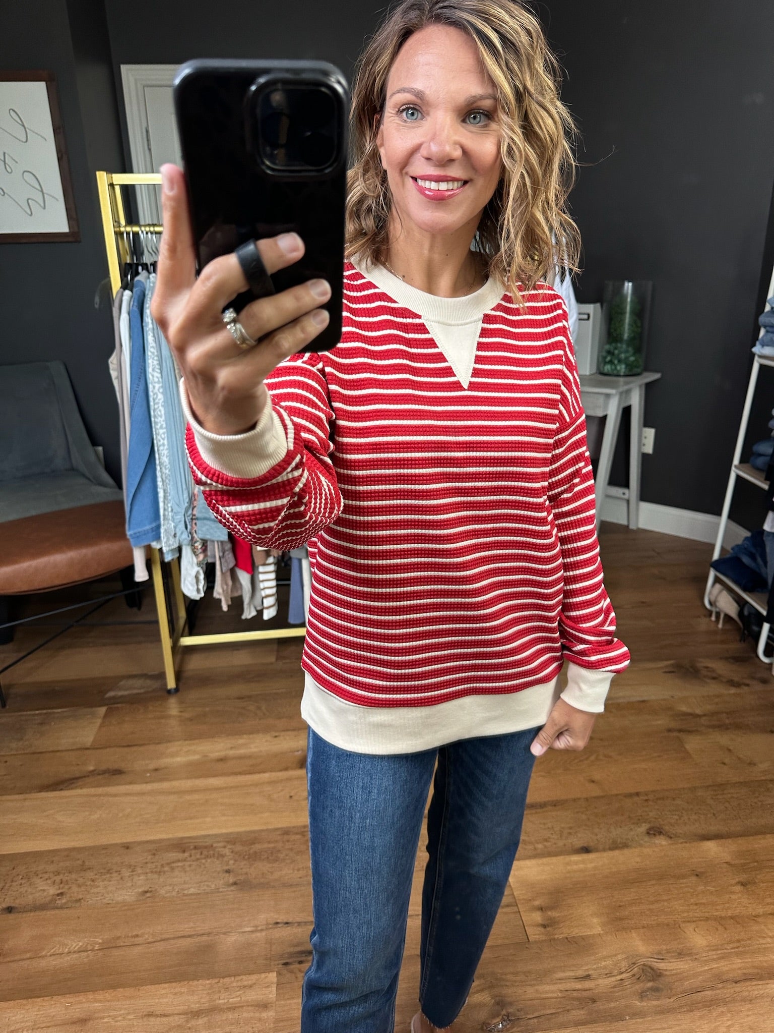 Going This Way Striped Crewneck - Multiple Options-Staccato-Anna Kaytes Boutique, Women's Fashion Boutique in Grinnell, Iowa