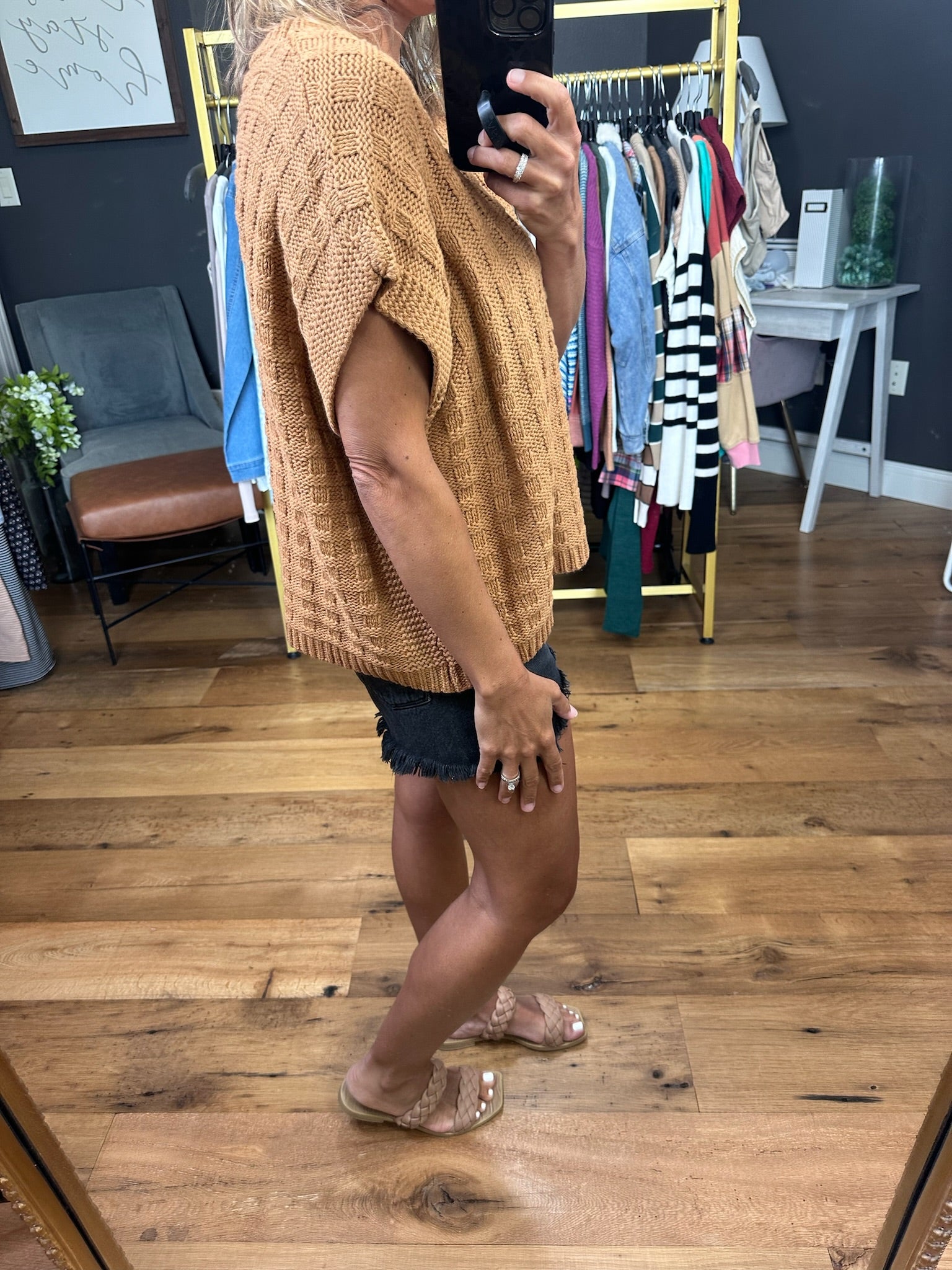 Be There For You Woven Knit Top - Mocha-Wishlist-Anna Kaytes Boutique, Women's Fashion Boutique in Grinnell, Iowa