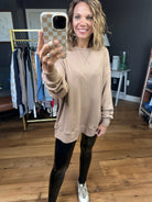 Between Us Crew Sweatshirt - Mocha-Wishlist-Anna Kaytes Boutique, Women's Fashion Boutique in Grinnell, Iowa