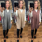 Back In Time V-Neck Tunic Sweater - Multiple Options-Be Cool-Anna Kaytes Boutique, Women's Fashion Boutique in Grinnell, Iowa