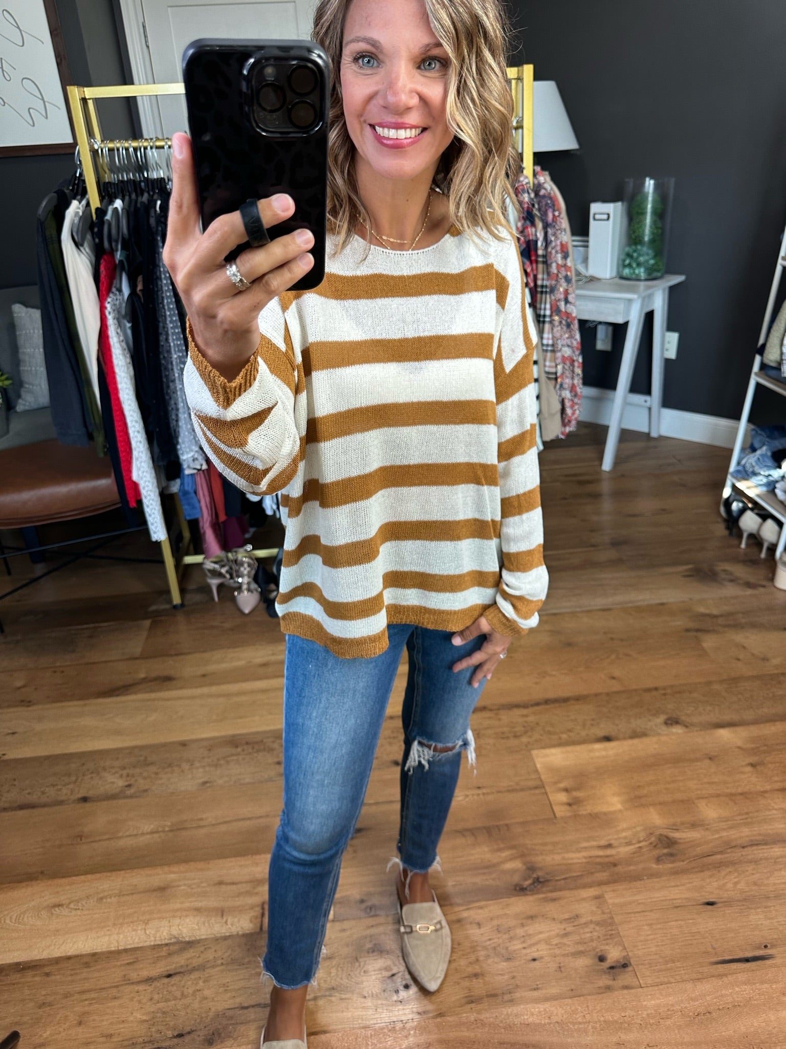 Easily Yours Striped Lightweight Sweater - Multiple Options