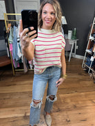 Here Comes The Sun Striped Knit Top - Multiple Options-Short Sleeves-By Together W1168-Anna Kaytes Boutique, Women's Fashion Boutique in Grinnell, Iowa