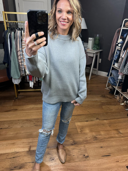 In My Sights Textured Crew Sweater - Multiple Options-Zenana TW-2239Y-Anna Kaytes Boutique, Women's Fashion Boutique in Grinnell, Iowa
