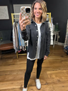 Making Perfect Sense Shacket - Washed Charcoal-Be Cool-Anna Kaytes Boutique, Women's Fashion Boutique in Grinnell, Iowa