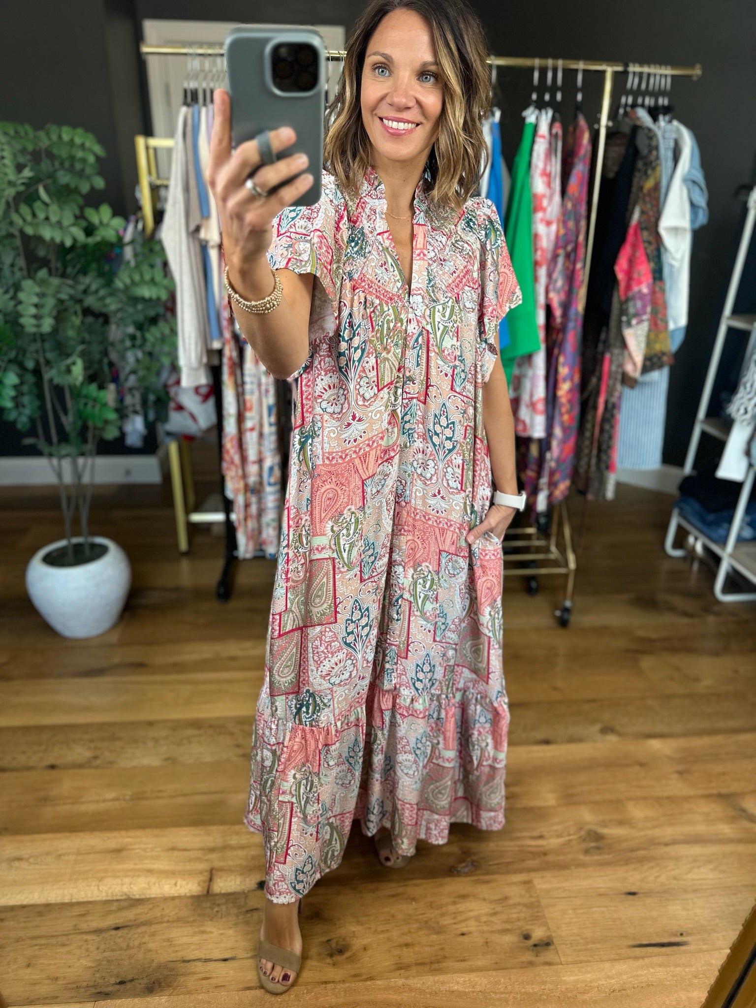 Long Term Love Paisley Maxi-Dresses-Umgee-Anna Kaytes Boutique, Women's Fashion Boutique in Grinnell, Iowa