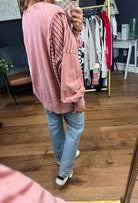 The Right Era Washed Oversized Crew - Marsala-Easel-Anna Kaytes Boutique, Women's Fashion Boutique in Grinnell, Iowa