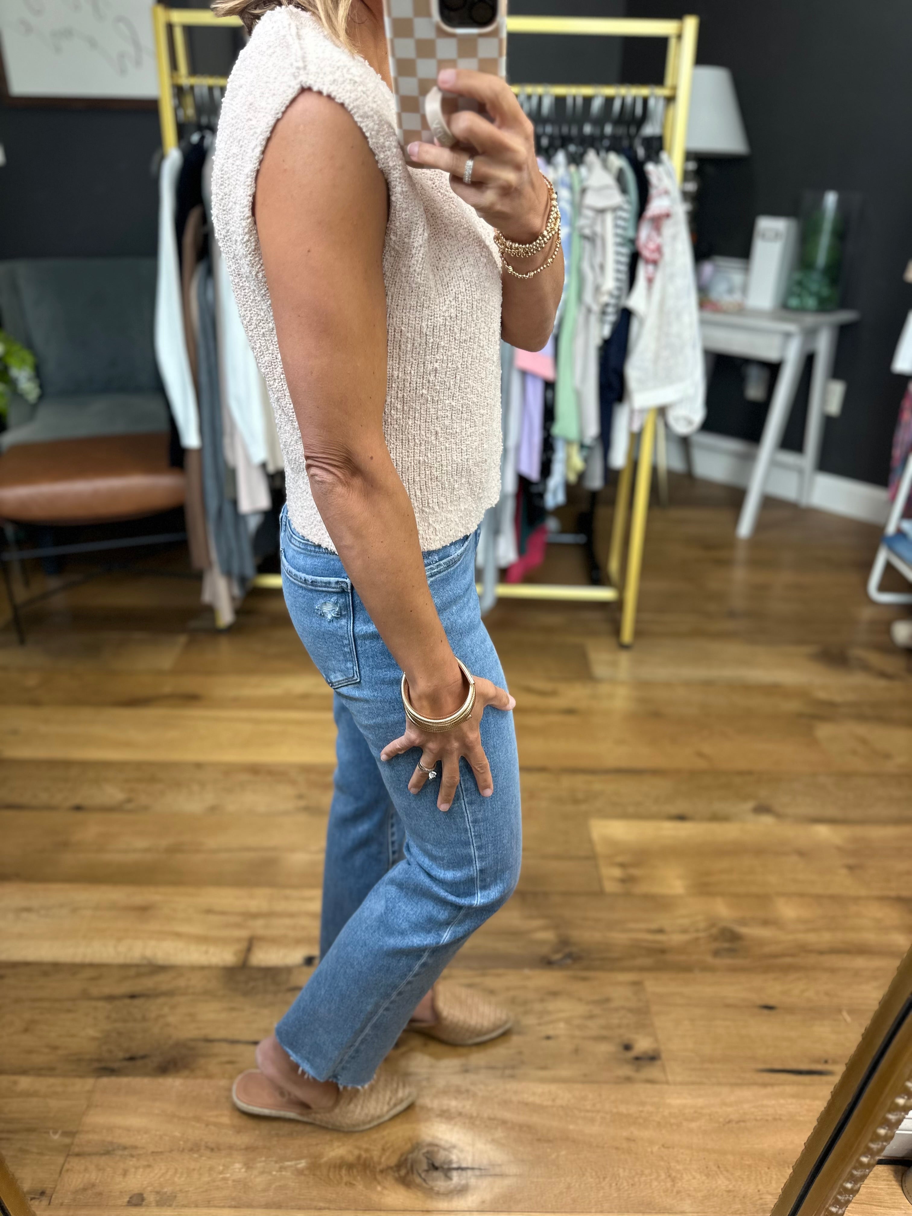 Chase You Down Knit Top - Champagne-La Miel-Anna Kaytes Boutique, Women's Fashion Boutique in Grinnell, Iowa