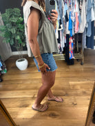 Keep The Peace Eyelet Detail Top-Short Sleeves-She & Sky-Anna Kaytes Boutique, Women's Fashion Boutique in Grinnell, Iowa
