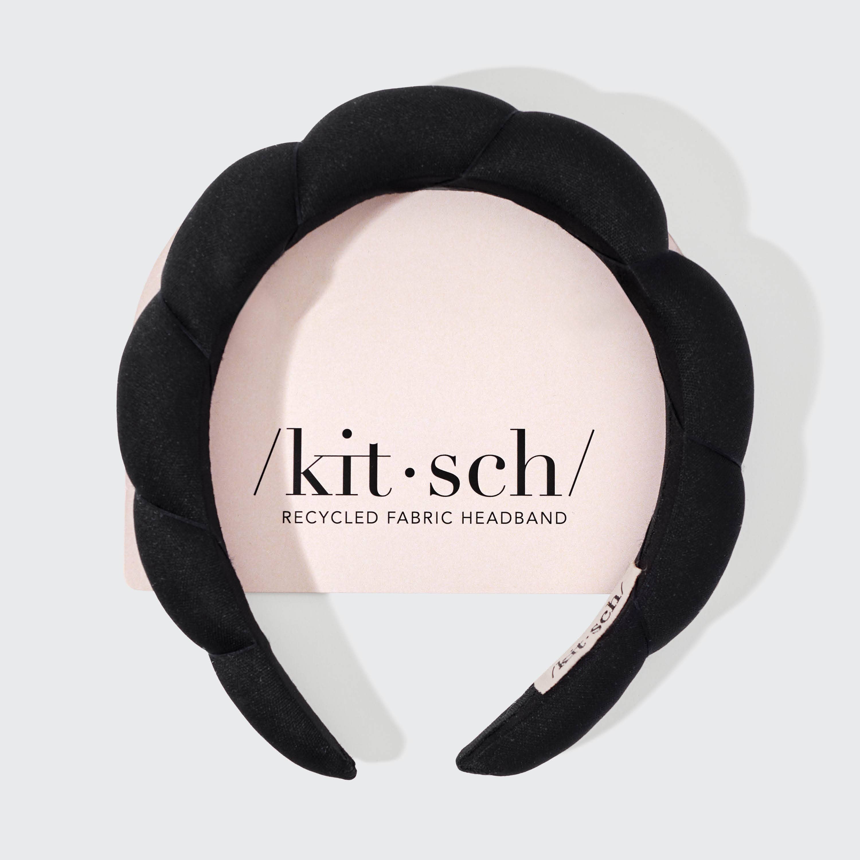 Kitsch Recycled Fabric Puffy Headband 1pc- Black-KITSCH-Anna Kaytes Boutique, Women's Fashion Boutique in Grinnell, Iowa