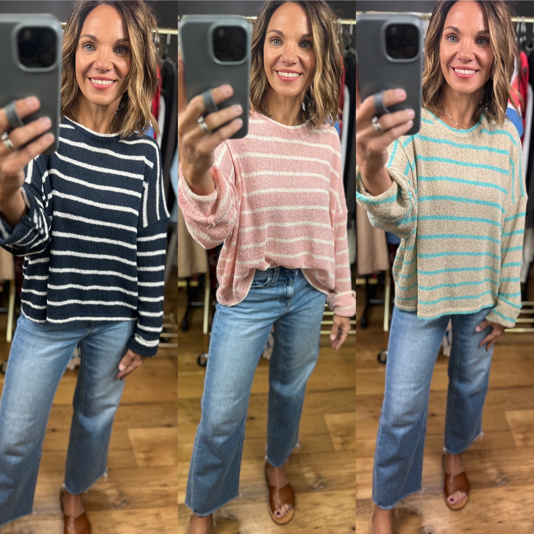 Right Moments Striped Knit-Sweaters-Wishlist-Anna Kaytes Boutique, Women's Fashion Boutique in Grinnell, Iowa