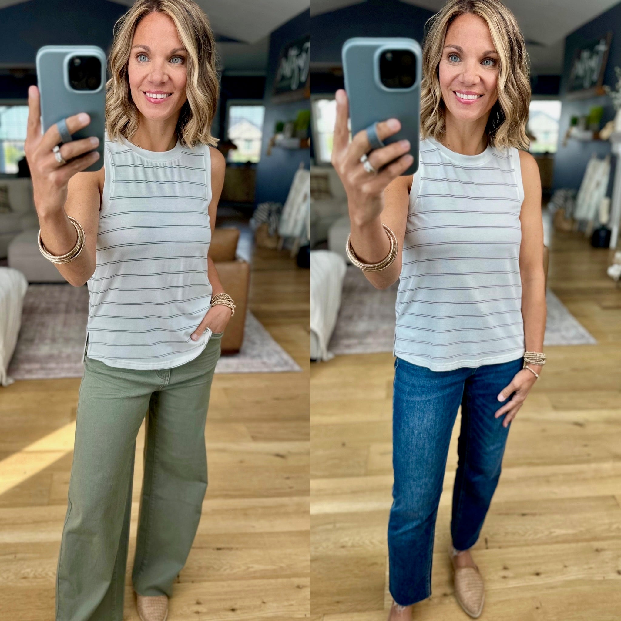 Loved & Layered Striped Tank-Thread & Supply-Anna Kaytes Boutique, Women's Fashion Boutique in Grinnell, Iowa