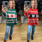 Festive Moods Fair Isle Knit Sweater-Sweaters-Staccato-Anna Kaytes Boutique, Women's Fashion Boutique in Grinnell, Iowa