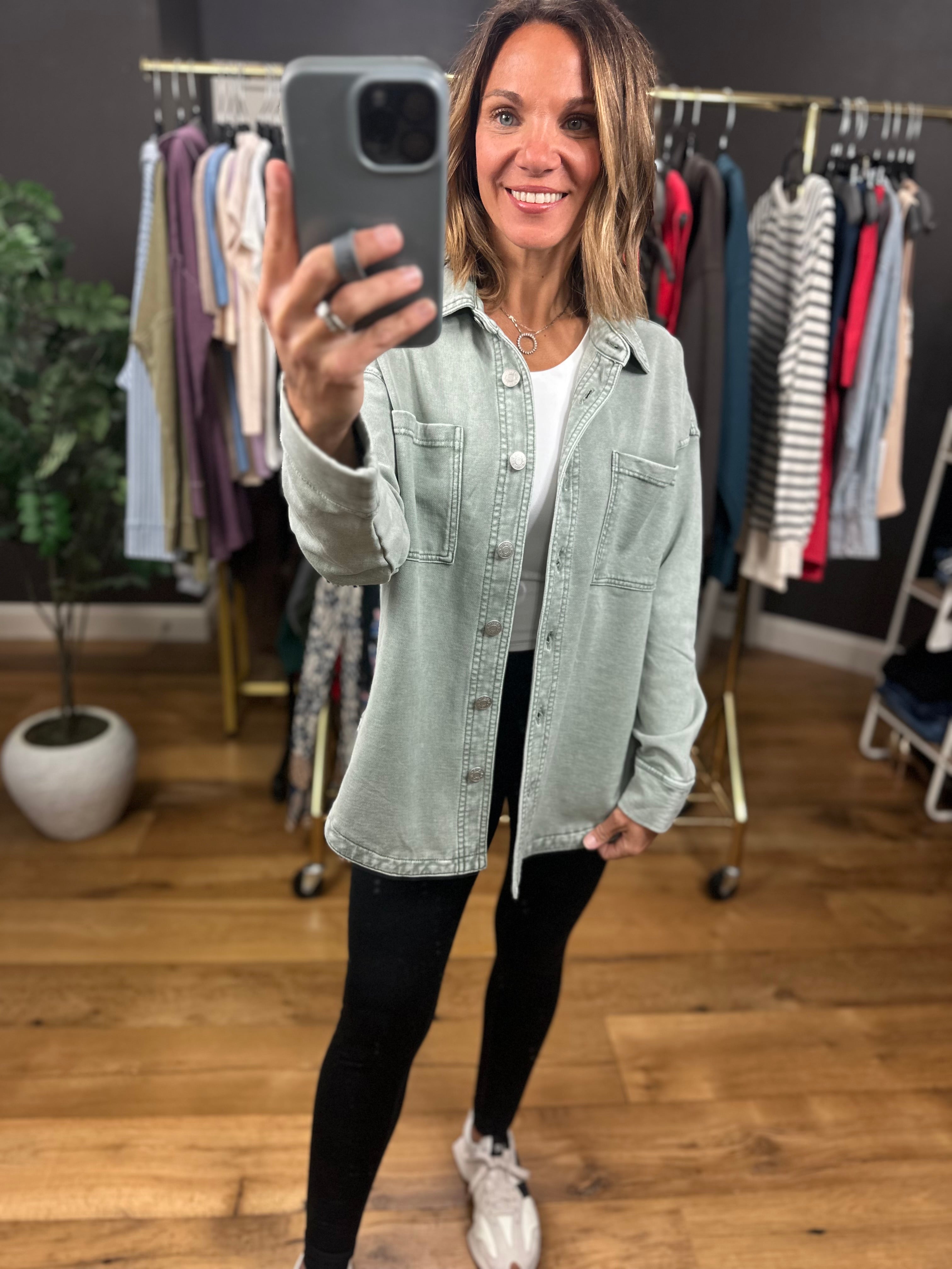 Making Perfect Sense Shacket-Sweaters-Be Cool-Anna Kaytes Boutique, Women's Fashion Boutique in Grinnell, Iowa