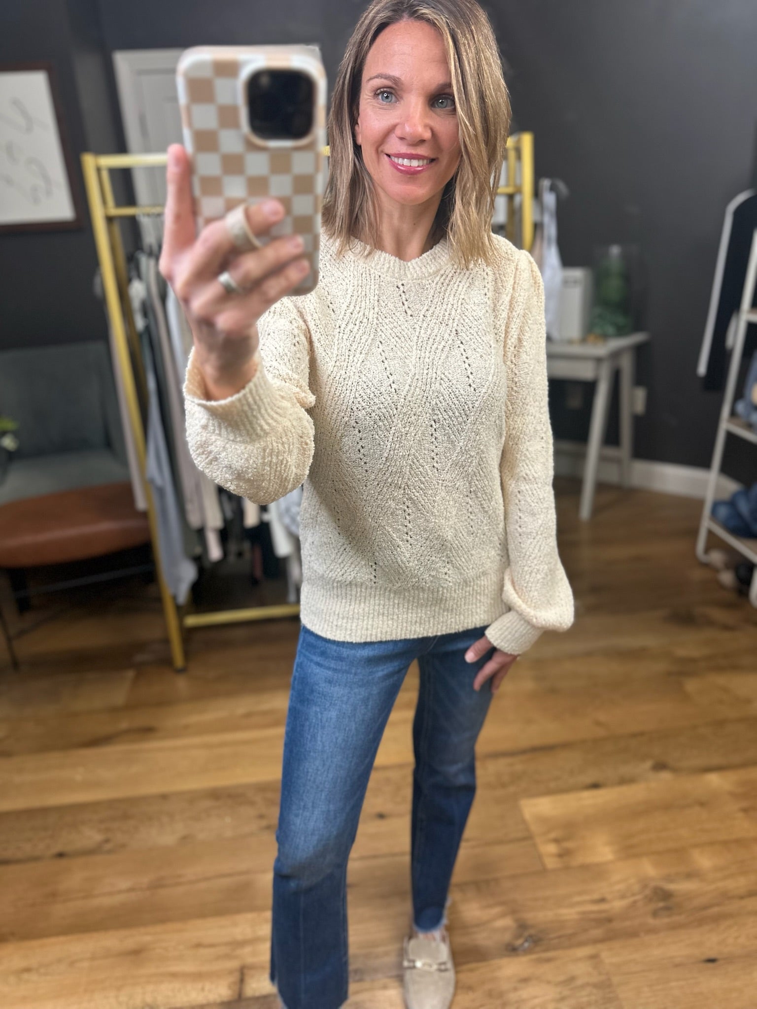 Call It A Crush Cable Crew Sweater - Multiple Options-Skies Are Blue-Anna Kaytes Boutique, Women's Fashion Boutique in Grinnell, Iowa