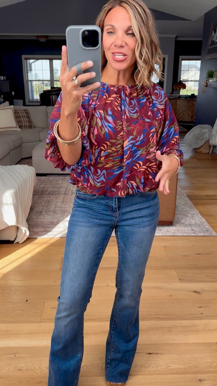 On Fall's Terms Patterned Top-THML-Anna Kaytes Boutique, Women's Fashion Boutique in Grinnell, Iowa