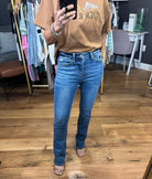 The Jayde High Rise Bootcut Denim-Jeans-Vervet V3205-Anna Kaytes Boutique, Women's Fashion Boutique in Grinnell, Iowa