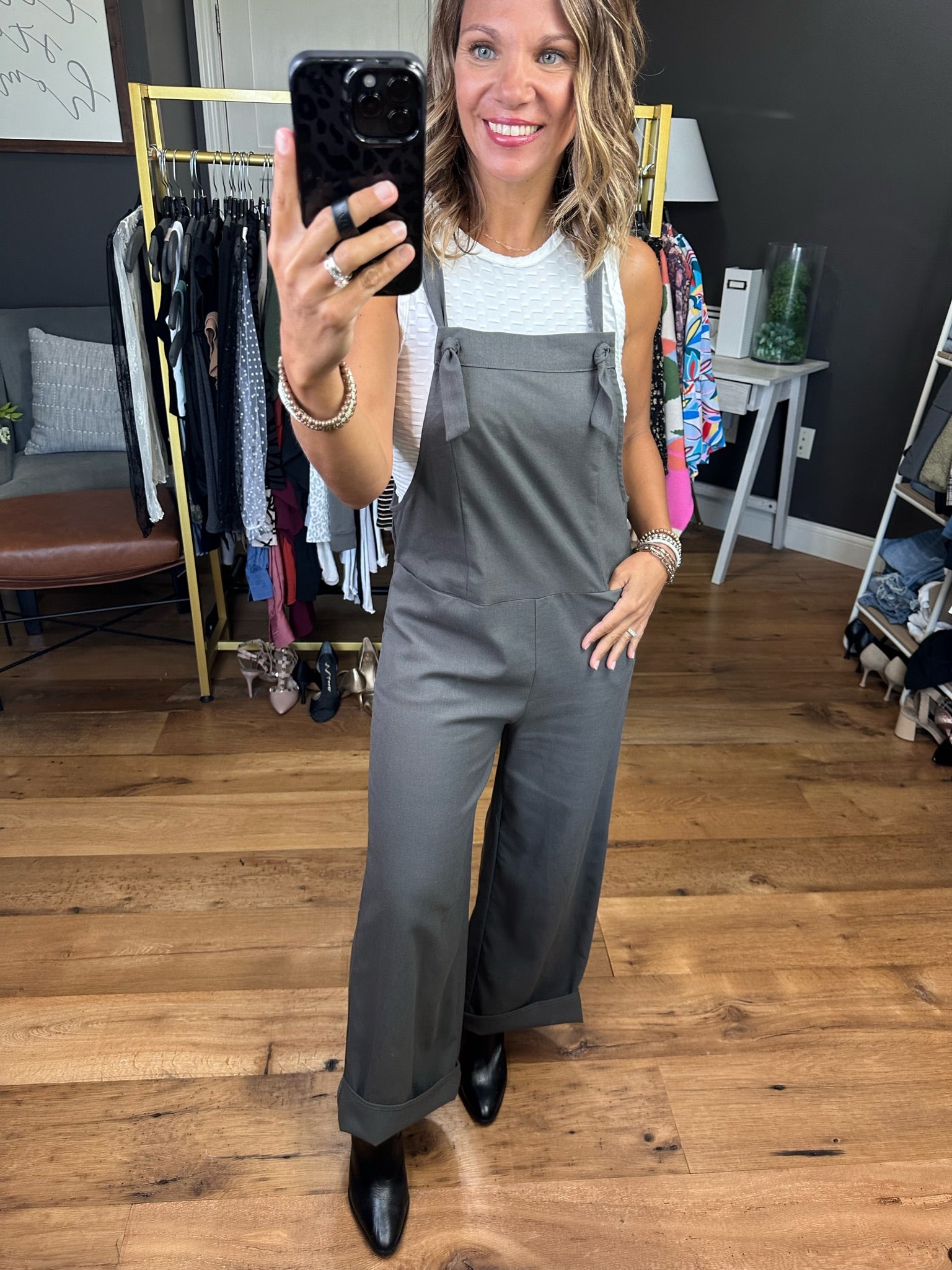 Come To This Wide-Leg Overall Jumpsuit - Multiple Options
