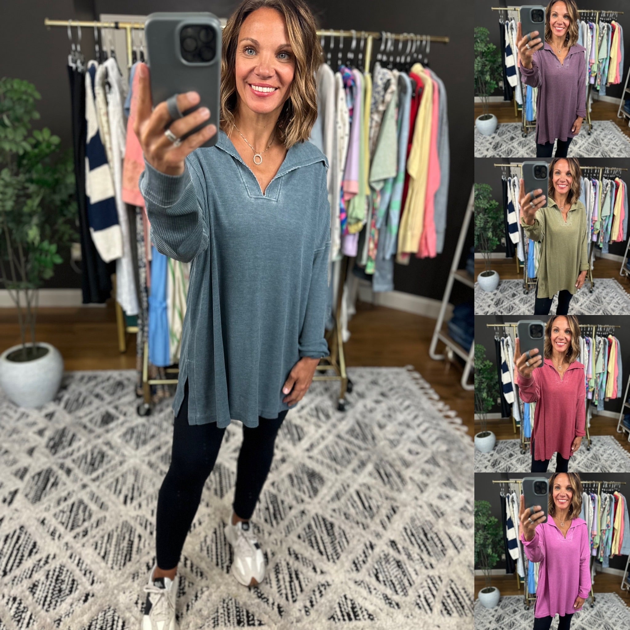 Come Along Ribbed Flowy Top-Long Sleeves-Mono B-Anna Kaytes Boutique, Women's Fashion Boutique in Grinnell, Iowa