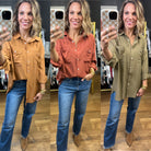 Just As Suddenly Button-Down Top - Multiple Options-Entro-Anna Kaytes Boutique, Women's Fashion Boutique in Grinnell, Iowa