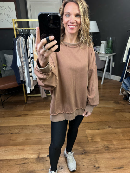 Thought About It Vintage Crewneck Sweatshirt - Multiple Options-Easel ET70163-Anna Kaytes Boutique, Women's Fashion Boutique in Grinnell, Iowa