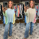 Always There Striped Long Sleeve Top-Long Sleeves-Wishlist-Anna Kaytes Boutique, Women's Fashion Boutique in Grinnell, Iowa