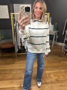 Meet You There Striped Hoodie - Ivory/Black-Thread & Supply-Anna Kaytes Boutique, Women's Fashion Boutique in Grinnell, Iowa