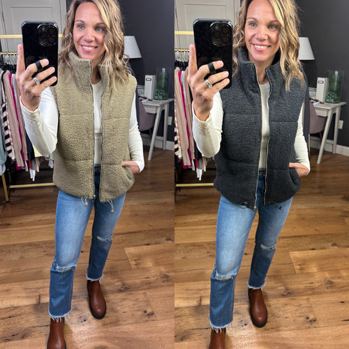 Differences Aside Sherpa Vest - Multiple Options-Staccato 32157B-Anna Kaytes Boutique, Women's Fashion Boutique in Grinnell, Iowa