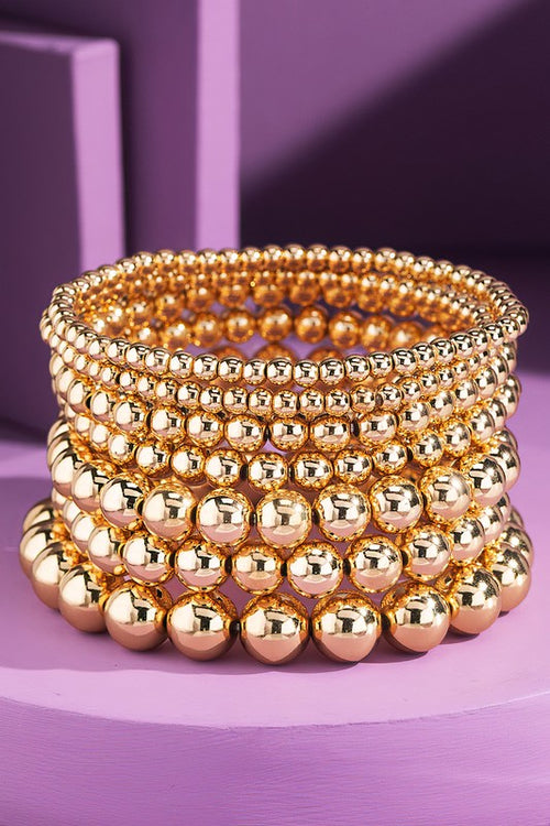 Multi-Strand Ball Bead Bracelet Set