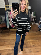 Just The Same Striped Sweater - Black-Sweaters-Vine & Love VT60608-Anna Kaytes Boutique, Women's Fashion Boutique in Grinnell, Iowa