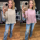 Most Of All Striped Crew Sweater - Multiple Options-Wishlist-Anna Kaytes Boutique, Women's Fashion Boutique in Grinnell, Iowa